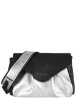 Cross Body Tas M Suzon Argento Leder Paul marius Zwart argento SUZMARG