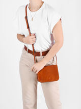 Cross Body Tas Tempo Leder Milano Bruin tempo TE18061-vue-porte