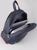 Rugzak 1 Compartiment Gars Caramel et cie Blauw gars G-vue-porte