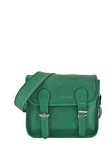 Cross Body Tas La Sacoche Leder Paul marius Groen vintage S