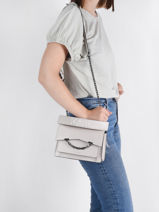 Cross Body Tas Karl Seven Leder Karl lagerfeld Wit karl seven 96KW3038-vue-porte