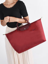 Longchamp Le pliage green Reistassen Oranje-vue-porte