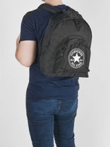 Rugzak 1 Compartiment Converse Zwart basic 55CT-vue-porte