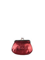 Portemonnee Etincelle Irisée Leder Etrier Rood etincelle irisee EETI654