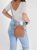 Cross Body Tas Nervure Woomen Bruin nervure WNER04-vue-porte