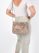 Cross Body Tas Felizia Leder Pieces Bruin felizia 17116819-vue-porte