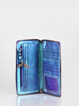 Portefeuille Charlotte Scarabee Leder Paul marius Blauw scarabee CHARLSCA-vue-porte