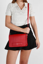 Cross Body Tas Met Flap Judith Leder Le tanneur Rood judith TJUD1210-vue-porte