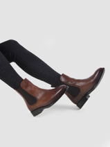 Enkellaarsjes Tamaris Bruin boots / bottines 65210-vue-porte