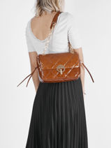 Schoudertas Moon Matelass Leder Vanessa bruno Bruin moon MAY-vue-porte