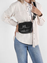 Cross Body Tas K/saddle Leder Karl lagerfeld Zwart k saddle 216W3039-vue-porte