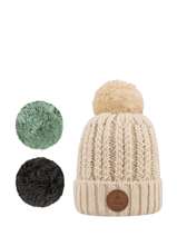 Muts Met Verwisselbare Pompon Cabaia Beige hats MOSCOWMU