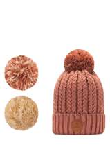 Muts Met Verwisselbare Pompon Cabaia Roze hats 43706PBG