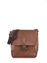 Cross Body Tas Traveler Leder Basilic pepper Bruin traveler BTRA04