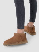 Boots Classic Ultra Mini Ugg Bruin accessoires - 01116109-vue-porte