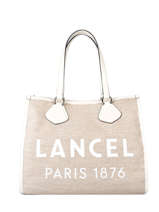 Schoudertas Cabas D't Jute En Leder Lancel cabas d'ete A10749