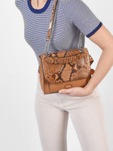 Handtas M Ninon Python Lancel Bruin ninon A09370-vue-porte