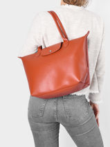 Longchamp Le pliage city Schoudertas Roze-vue-porte