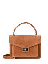 Cross Body Tas Velvet Leder Milano Bruin velvet VE21061G
