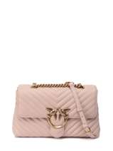 Cross Body Tas Lady Love Bag Puff Quilt Leder Pinko Roze love bag puff 1P22JR