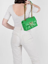 Cross Body Tas Mini Love Bag Puff Maxi Quilt Leder Pinko Groen love bag puff 1P22JD-vue-porte