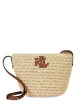 Cross Body Tas Whitney Raffia En Leder Lauren ralph lauren Bruin whitney - 31855937