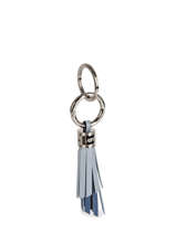 Sleutelhanger Pompon Leder Lancel Blauw charms A08566
