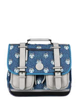 Boekentas 2 Compartimenten Cameleon Blauw vintage urban PBVBCA35