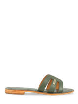 Slippers Damia Uit Leder Les tropeziennes Groen women DAMIA
