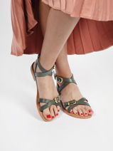 Sandalen Hepana Uit Leder Les tropeziennes Groen women HEPANA-vue-porte