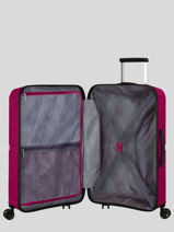 Harde Reiskoffer Airconic American tourister Violet airconic 88G002-vue-porte