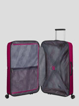 Harde Reiskoffer Airconic American tourister Violet airconic 88G003-vue-porte