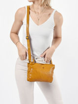Cross Body Tas Heritage Leder Biba Bruin heritage WIN6L-vue-porte