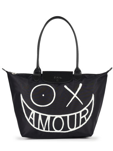 Longchamp Le pliage x andr Schoudertas Zwart