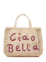 Shoppingtas "ciao Bella" Van Jute The jacksons Beige word bag CIAOBE