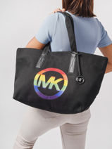 Shoppingtas Michael Rainbow Logo Michael kors Bruin michael bag T2U01T3C-vue-porte