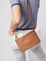 Cross Body Tas Double-pouch Leder Michael kors Bruin crossbodies S9GF5C4L-vue-porte