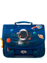 Boekentas 2 Compartimenten Lily Boys Stones and bones Blauw boys B