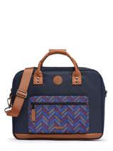 Documententas 1 Compartiment Met 15" Laptopvak Cabaia Blauw laptop MESS