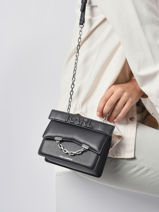 Cross Body Tas Karl Seven Grainy Leder Karl lagerfeld Zwart karl seven 225W3082-vue-porte