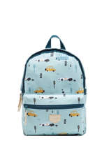 Rugzak Traffic 1 Compartiment Kidzroom Blauw mini 986