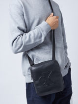 Cross Body Tas Calvin klein jeans Zwart monogram soft K509366-vue-porte