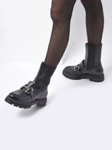Boots Uit Leder Mjus Zwart women P31204-vue-porte