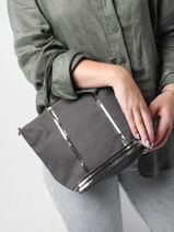Handtas Le Cabas Pailletten Vanessa bruno Grijs cabas 1V40435-vue-porte