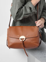 Cross Body Tas Othilia In Glad Leder Vanessa bruno Bruin othilia 33V40813-vue-porte