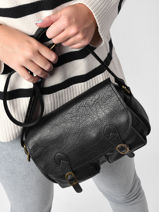 Cross Body Tas Sangle Mandoline Zwart sangle MD511-vue-porte