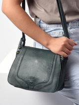 Cross Body Tas Cow Leder Basilic pepper Groen cow BCOW18-vue-porte