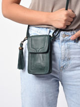 Cross Body Tas Cow Basilic pepper Bruin cow BCOW49-vue-porte