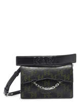 Schoudertas Karl Seven Perforated Leder Karl lagerfeld Zwart karl seven 225W3083