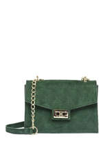 Cross Body Tas Velvet Leder Milano Groen velvet VE21121